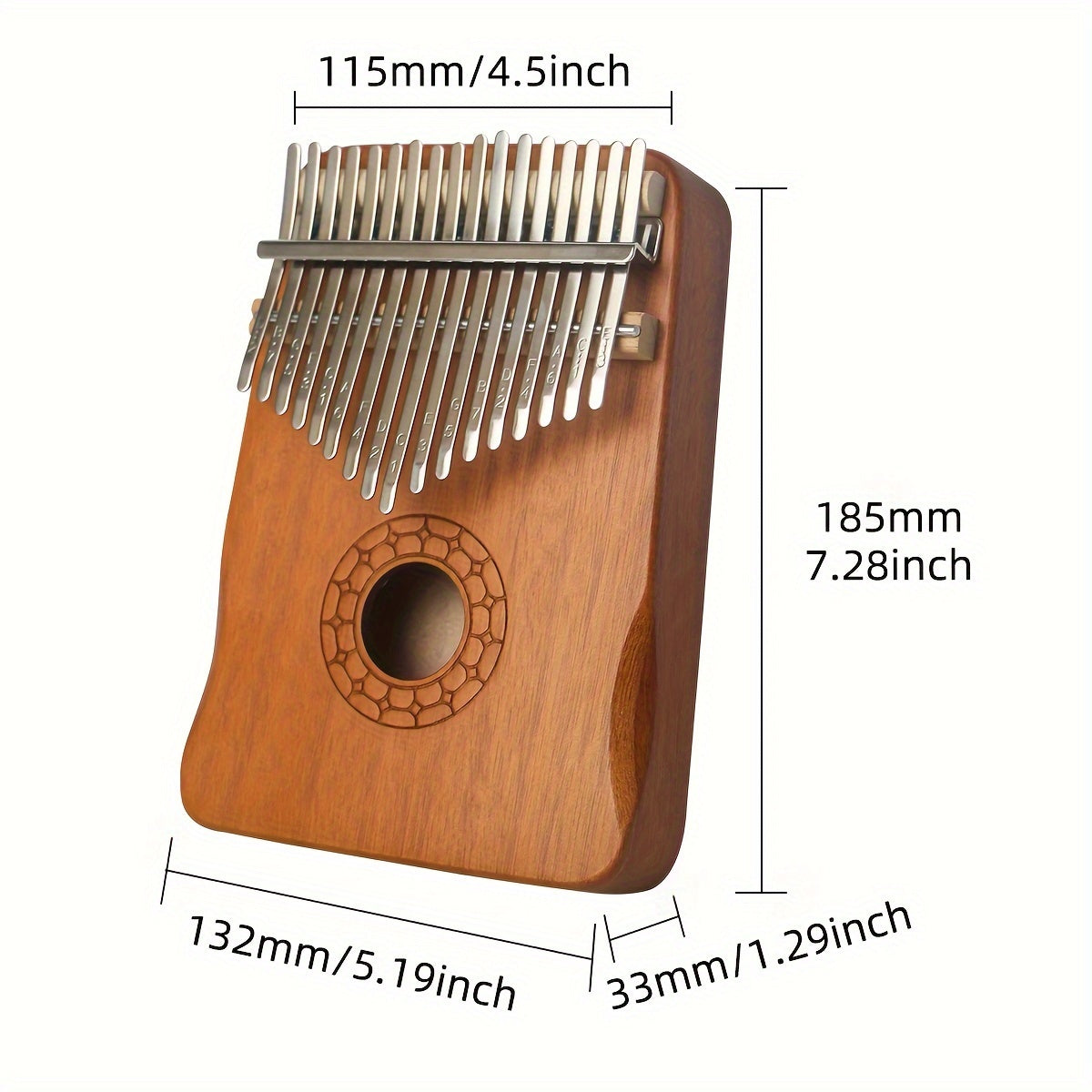 Kalimba piano de dedo, piano de dedo de 17 tons, madeira de nogueira, placa única, portátil, piano de dedo, instrumento de presente musical