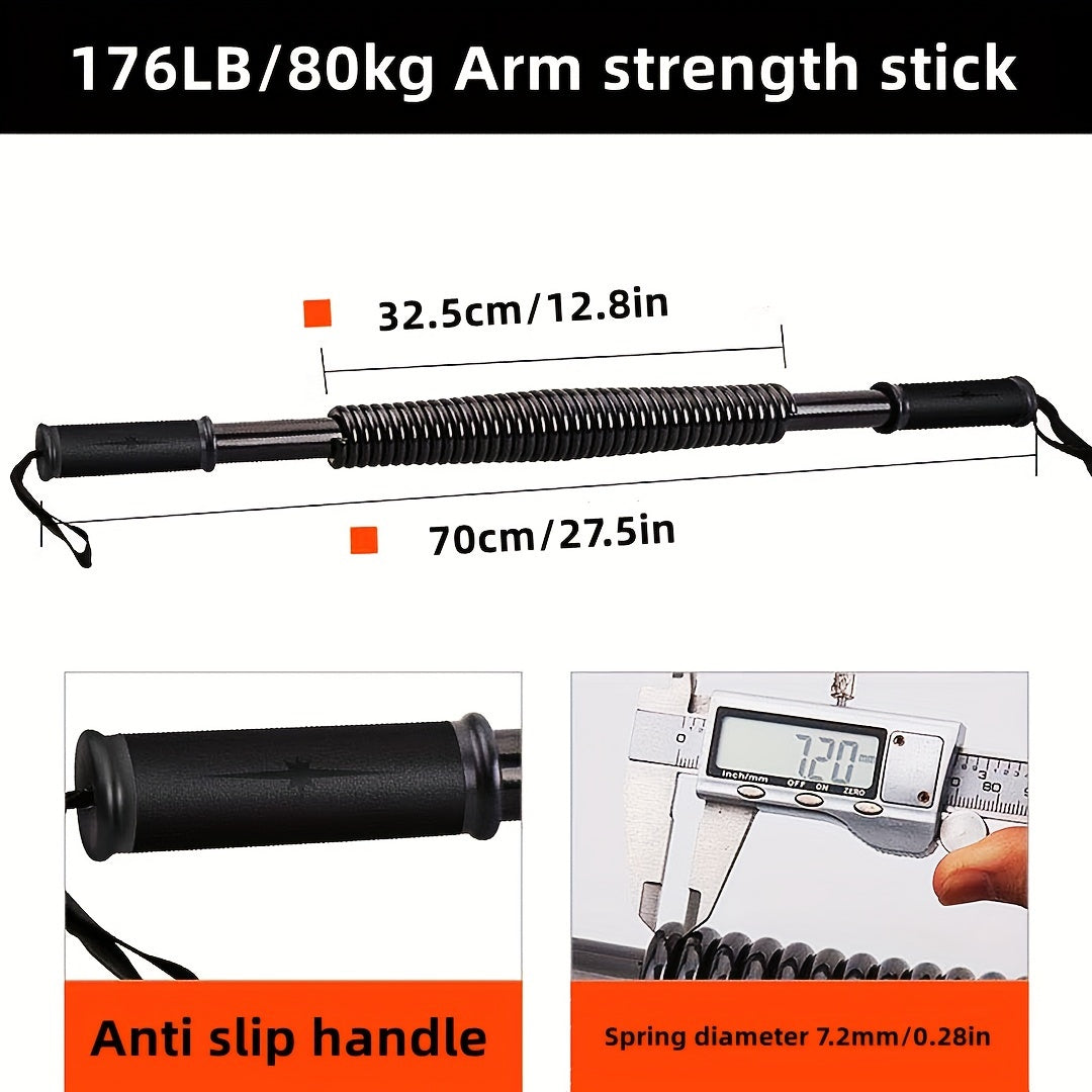 1 unidade 176-220LB \u002F80-100kg Barra de aperto para treinamento muscular de braço, barra de treinamento de força