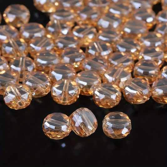 50Pcs 8mm Round Faceted Beads For DIY Valentine's Day Bracelet Necklace Jewelry Making Accessories