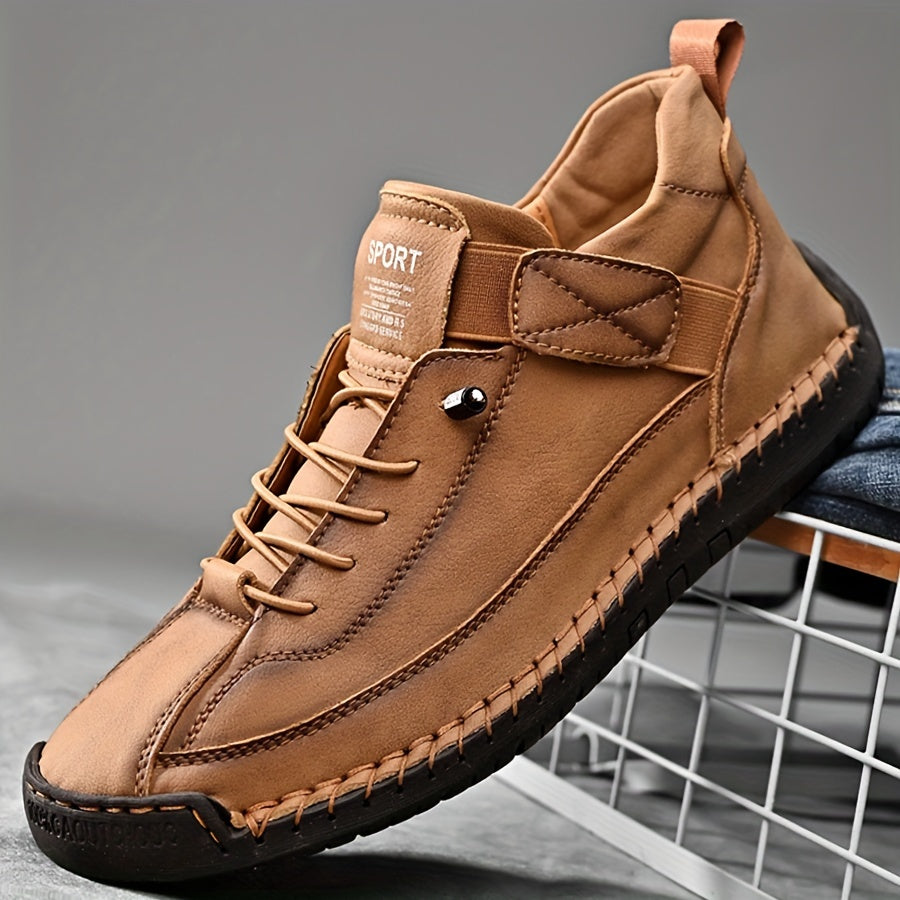 Homme Lacets Sneakers-Décontracté Cheville Haute Chaussures De Marche-Confortable Et Respirant