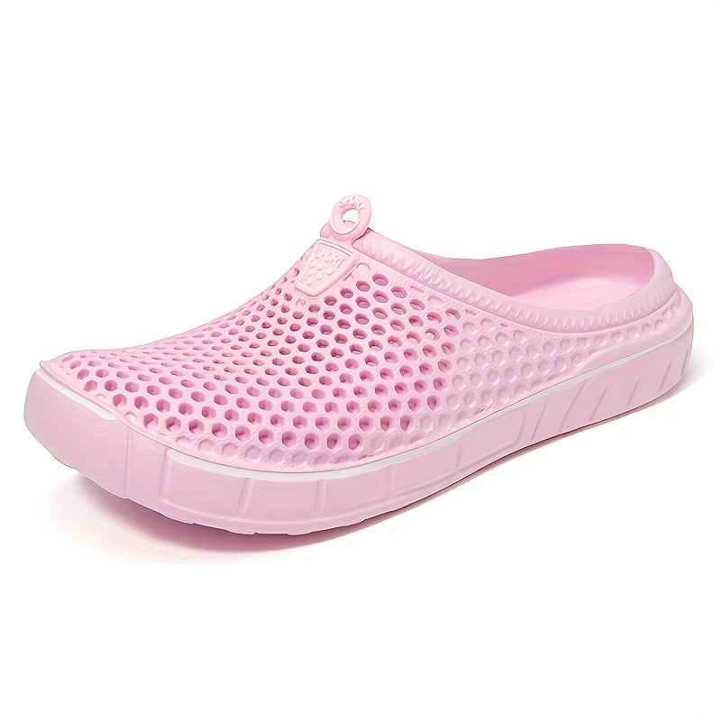 Women's Solid Color Clogs, Round Toe Slip-on EVA Shoes, Women's Casual Slides For Beach