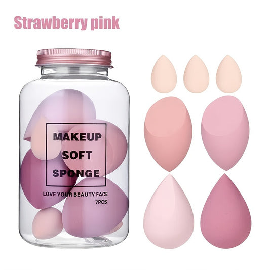 Beauty Egg Set, Makeup Puff 7 Sets Within Drift Bottle, Makeup Puff Dry\u002FWet Use For Foundation\u002FLiquid\u002FCream\u002FPowder Make Up Sponges