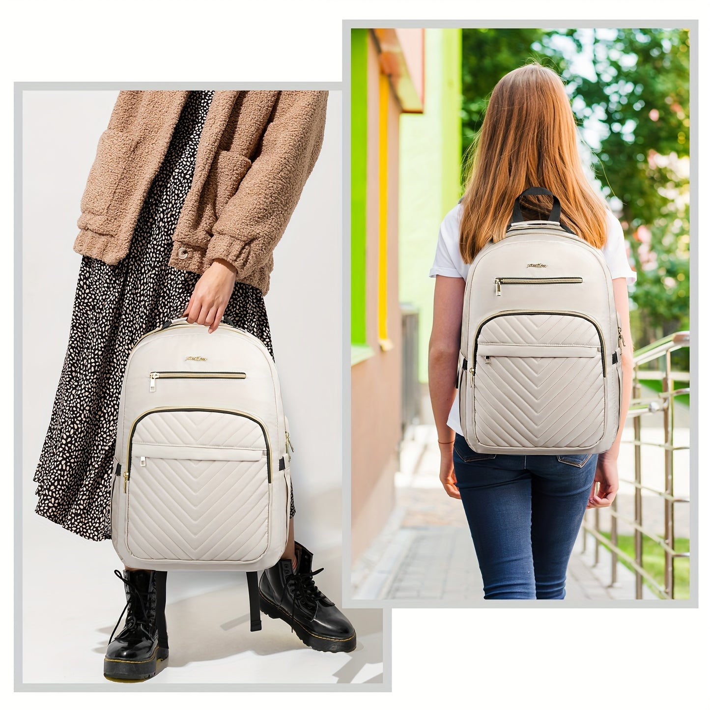 Trendy Wave geste ppter Rucksack, Laptop-Rucksack mit großer Kapazität, perfekter Frauen-Rucksack für Freizeit reisen, Arbeit, Schul pendeln, Schult asche, Bücher tasche