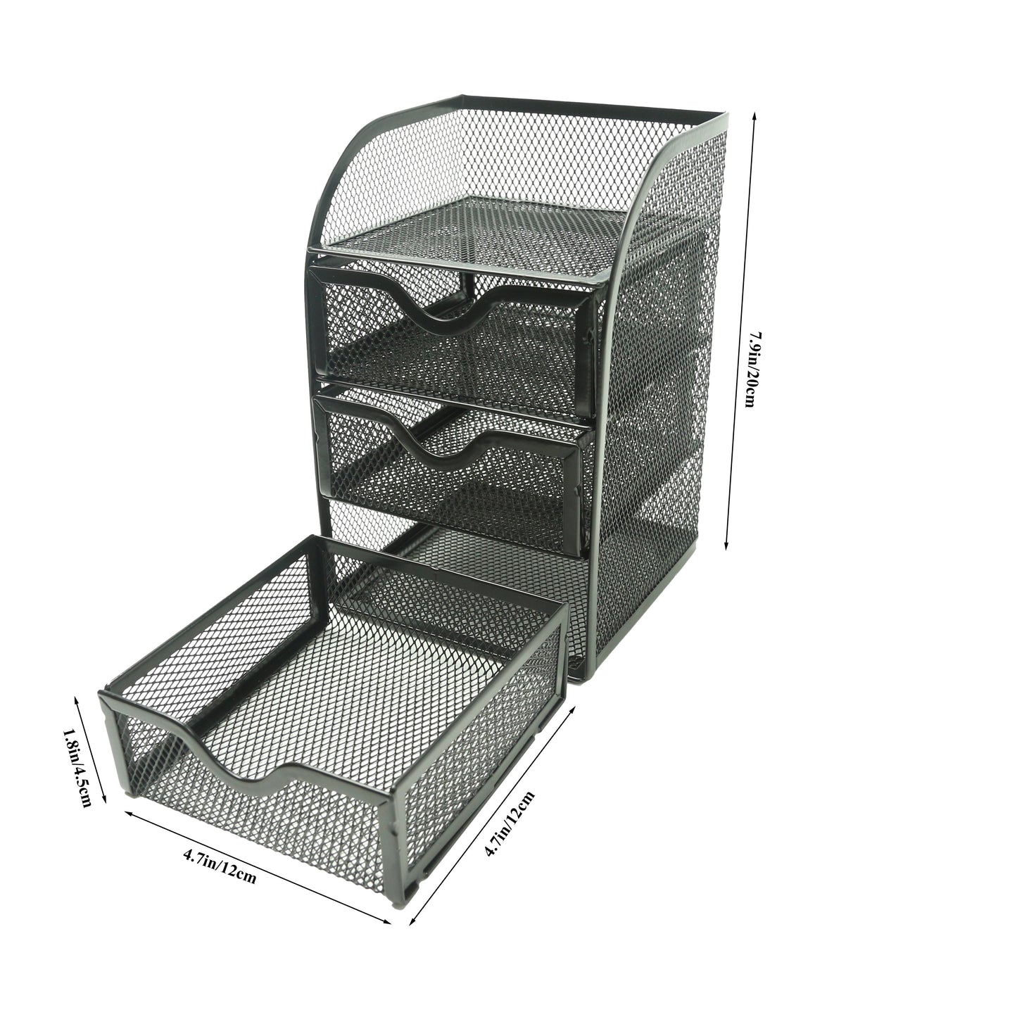 Organisez votre bureau avec cet organiseur de bureau en maille à 4 niveaux – Parfait pour l&#39;école, le dortoir et le bureau à domicile !