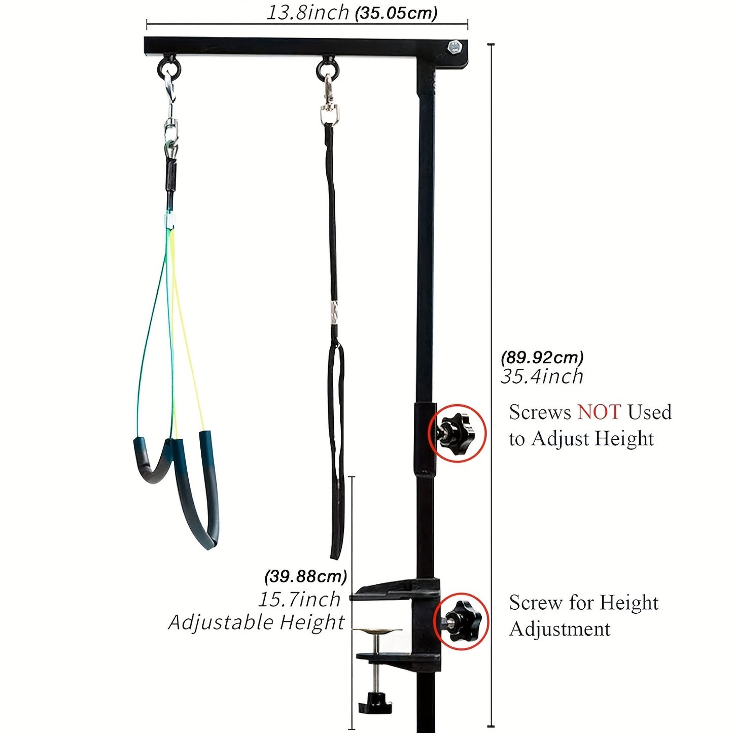 Plegable Pet Dog Grooming Brazo Con Abrazadera, Dog Grooming Tool Loop Noose y No Sit Haunch Titular Para Medianas y Pequeñas Mascotas, 35,5 \