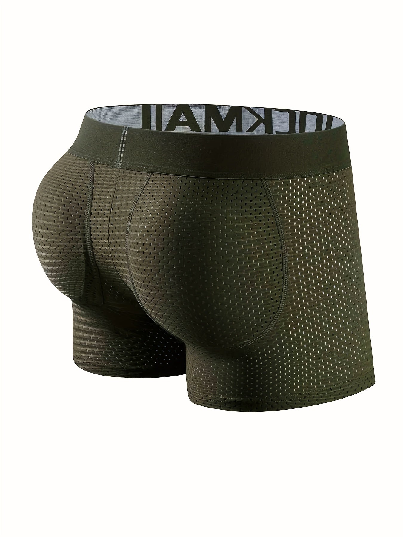 1 peça cueca boxer masculina sexy fashion respirável macia e confortável com elevação do bumbum