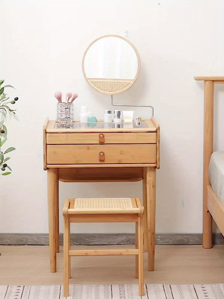 1pc Sea Shipping Multi-layer Dressing Table, Small Mini Rental House Free Installation Dressing Table, Japanese-style Room Makeup Table