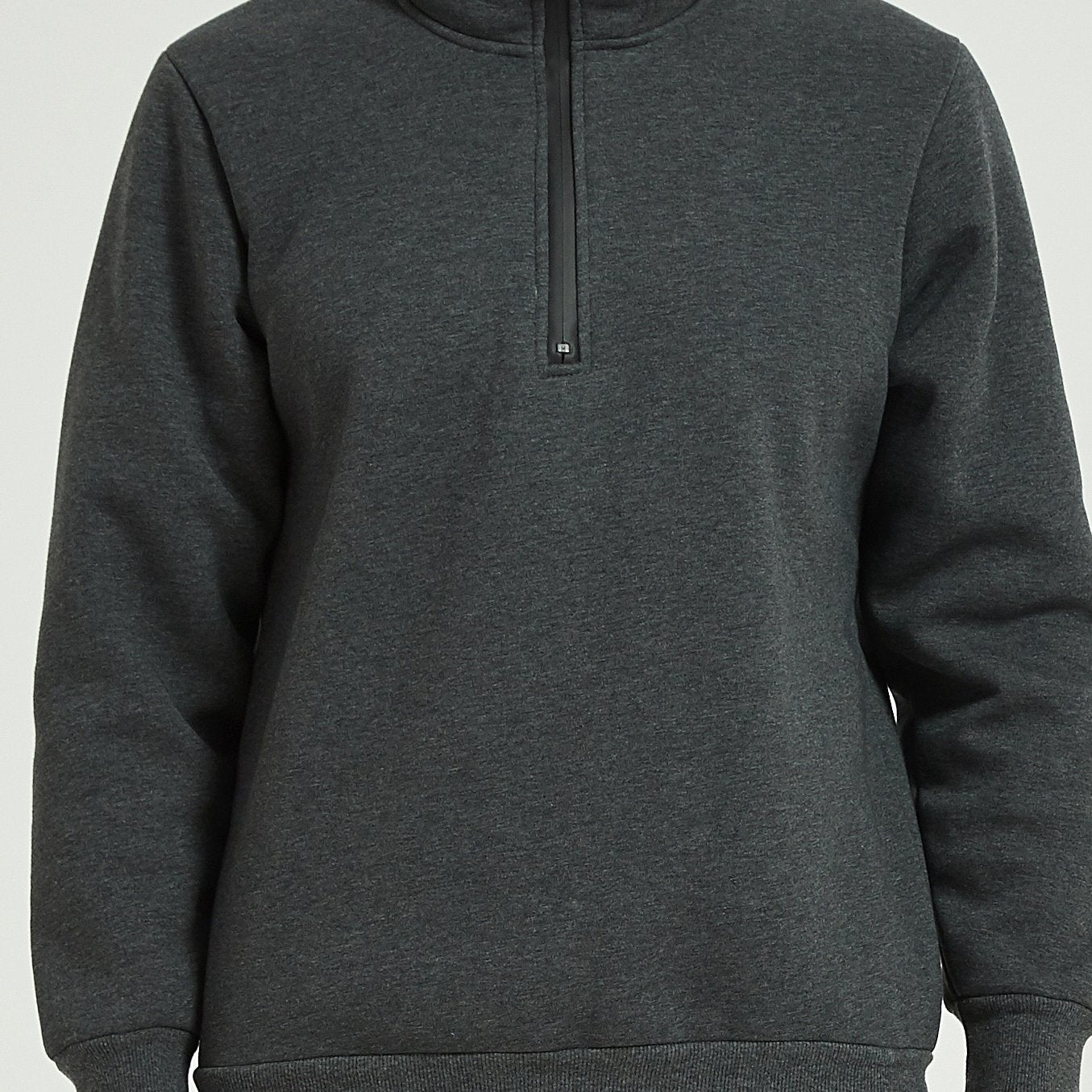 Plus Size Herren Band Kragen Sweatshirt mit Reiß verschluss für Sport \ u002Foutdoor, übergroßer Mode Pullover für Herbst \ u002Fwinter, Herren bekleidung