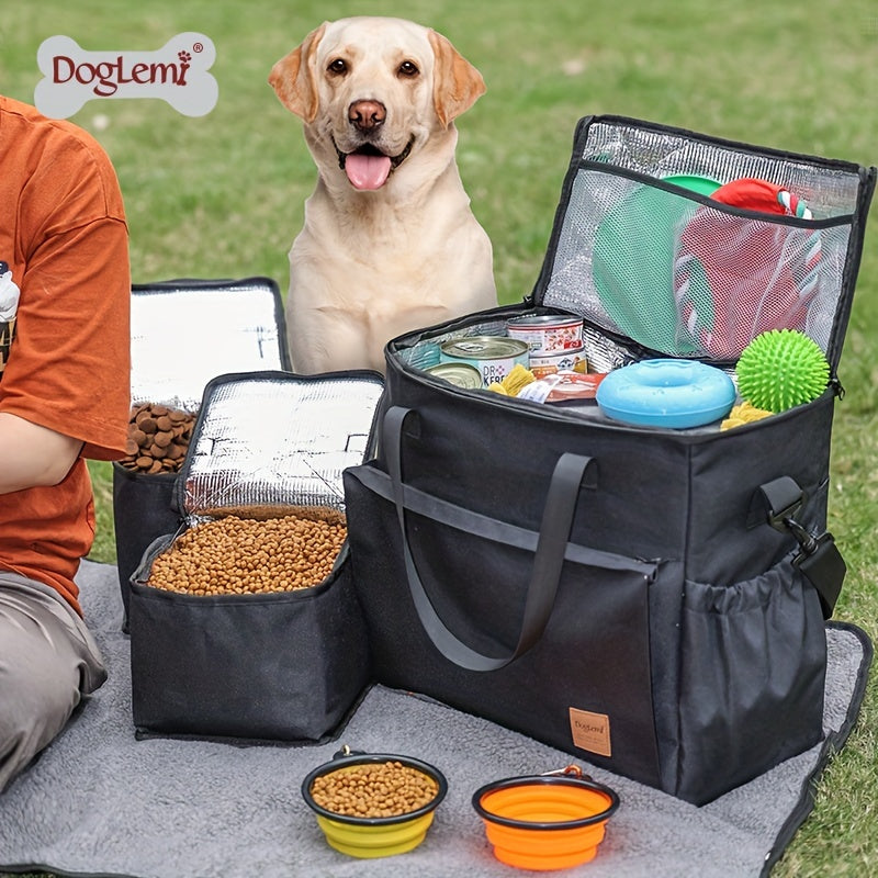 Saco de comida para cães, saco portátil de viagem para cães de grande capacidade, suprimentos para animais de estimação