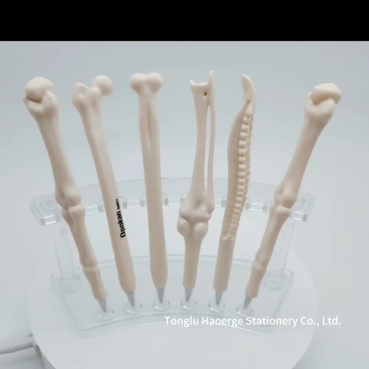 5pcs Creative Novelty Bone-Shaped Ballpoint Pens - Perfect Gift For Nurses, Doctors, And Office Supplies!