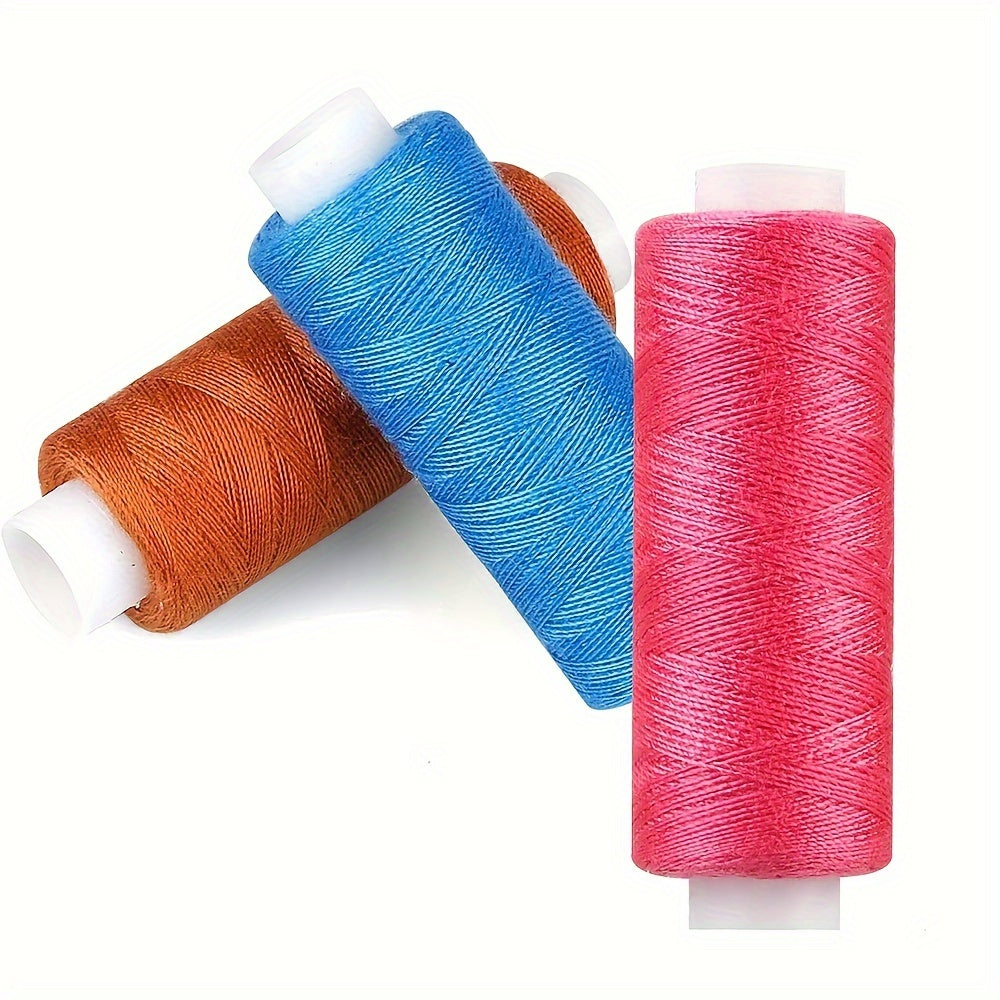 60pcs Color Sewing Threads Kits 250 Yard Spools Polyester Thread For Hand Sewing & Embroidery Needlework Needle Threaders Tool