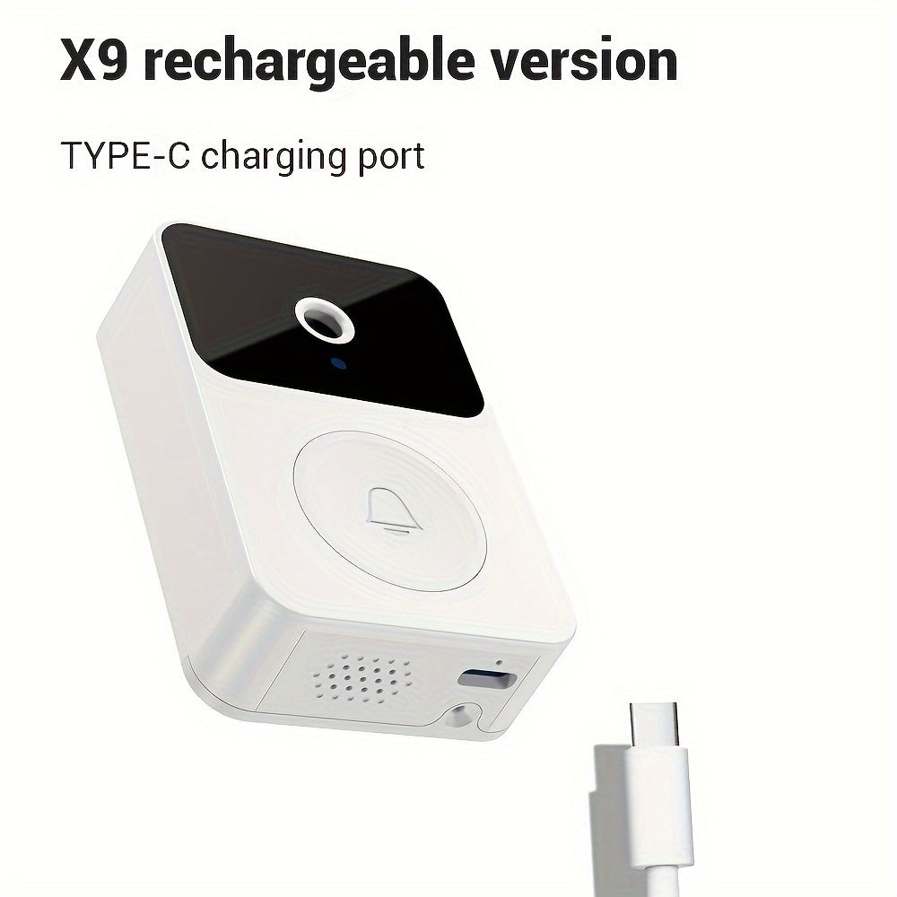 1 set, smart wifi video doorbell 480P camera pixel, APP supported, two way intercom, video calling, free cloud storage, global server push notification