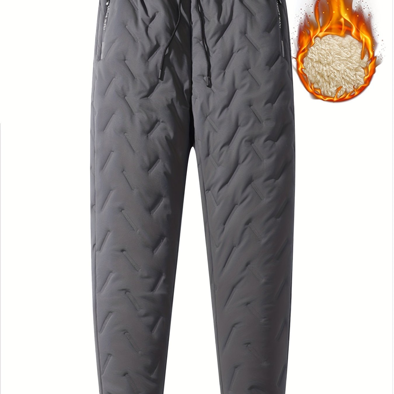 Warm Fleece Joggers, Men's Casual Waist Drawstring Sports Pants Sweatpants For Fall Winter