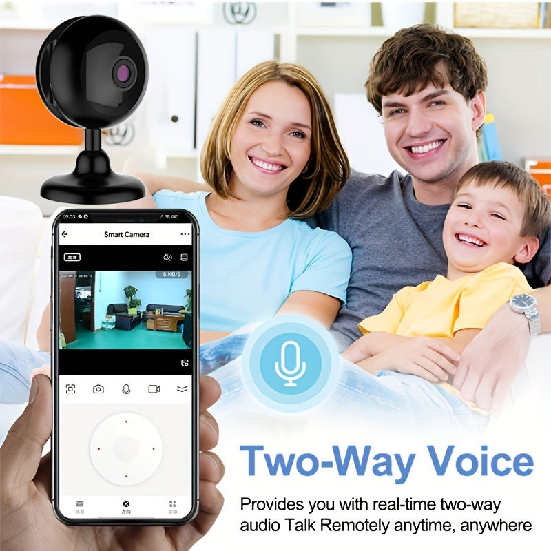 HD Camera Wifi Home Night Vision Two-way Intercom Wireless Monitoring Security IP Camera Two-way Voice Intercom Intelligent Camera App: ICAM365, Intelligent Infrared Night Vision, Motion Detection Alarm, Halloween, Thanksgiving, Christmas And New Year