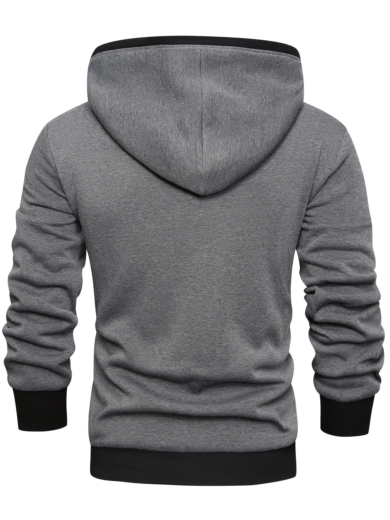 Cool Solid Hoodies For Men, Men's Casual Classic Design Pullover Hooded Sweatshirt With Kangaroo Pocket Streetwear For Winter Fall, As Gifts