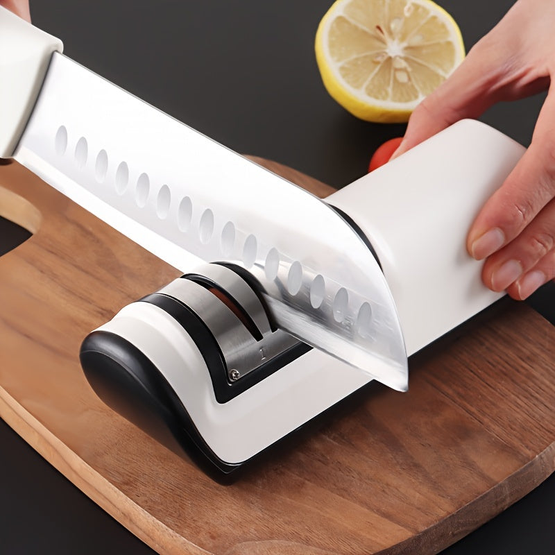 1pc Fully Automatic Electric Knife Sharpener - Fast and Efficient Kitchen Gadget for Sharpening Knives