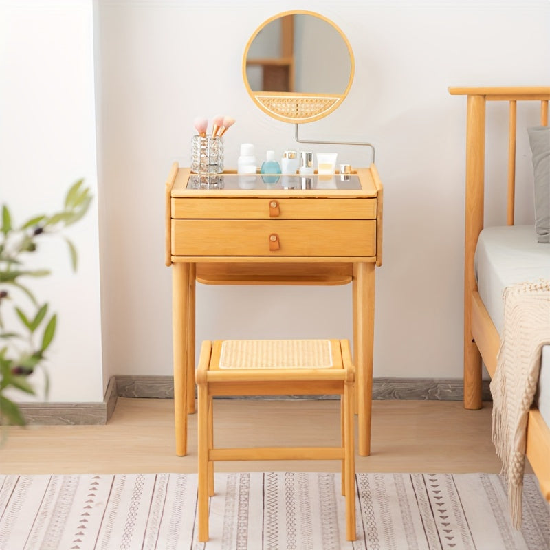 1pc Sea Shipping Multi-layer Dressing Table, Small Mini Rental House Free Installation Dressing Table, Japanese-style Room Makeup Table