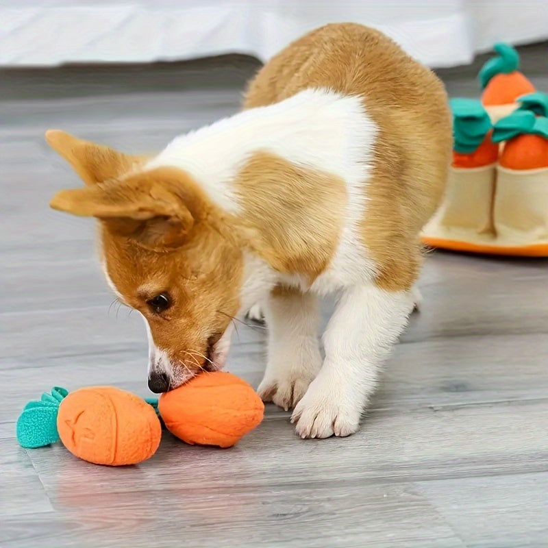 Tirez le jouet de chien de puzzle de jeu de carotte, formation de Slow Food reniflant des fournitures de jouet pour animaux de compagnie