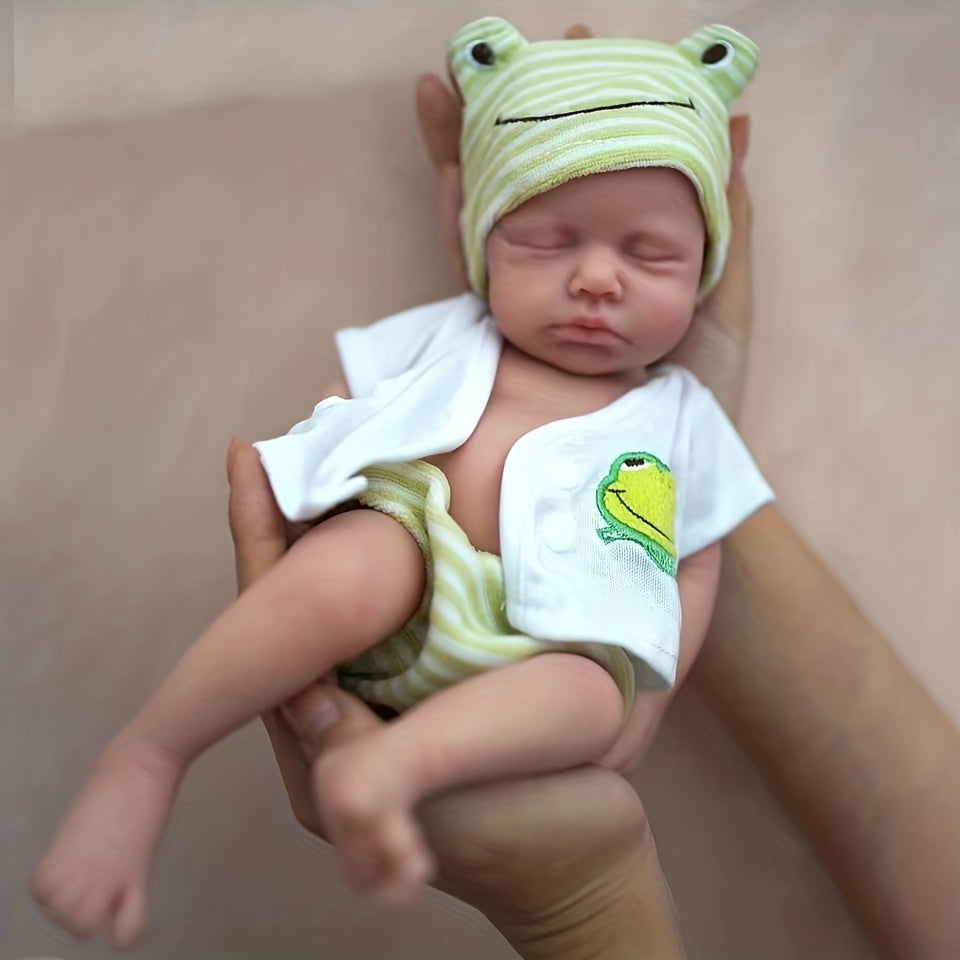 32cm 12.6inch Boy Full Body Silicone Bebe Reborn Doll Handmade Lifelike Newborn Doll For New Year's Gift Boneca Bebes Reborn De Silicone Real Cuerpo , Halloween\u002FThanksgiving Day\u002FChristmas gift