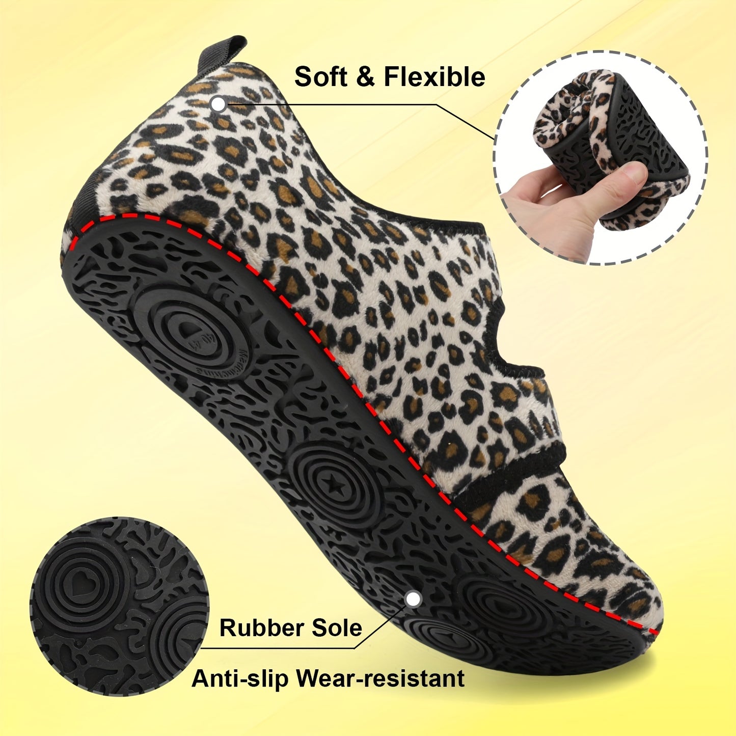 Women's Comfy Fuzzy Slippers, Warm & Cozy Flat Mary Jane Slippers, Winter Plush Indoor & Outdoor Shoes