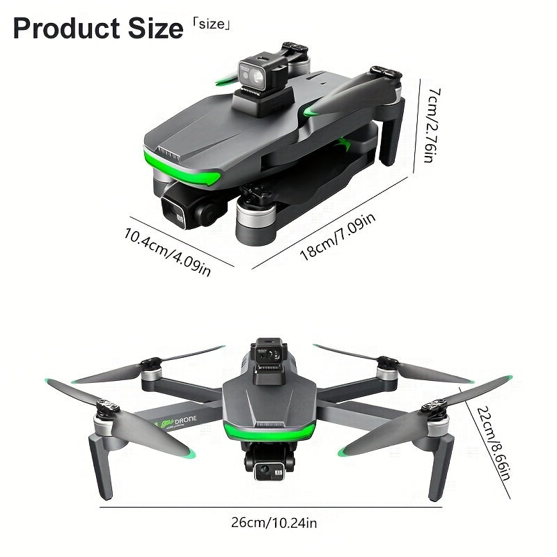 3-Axis Gimbal S155 Quadcopter UAV Drone 2K Cámara, 360 &deg; Evitación de obstáculos, 500g de carga útil, Smart Return Home Perfecto para principiantes Regalos de hombres y cosas de adolescentes.