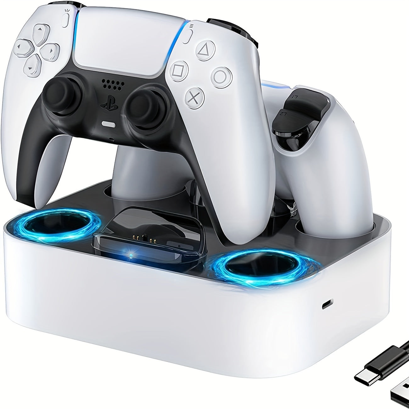 Fast Charging Dock Charger Station With Safety Chip Protection &amp; LED Indicator For Playstation PS5 Controller