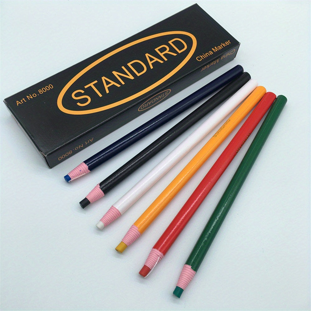 12pcs Sewing Mark Chalk Pencil Tailor's Marking And Tracing Tools Free Cutting Chalk Sewing Fabric Pencil