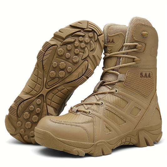 Men's Military Tactical Boots, Wear-resistant Non-slip Combat Boots For Outdoor Hiking Trekking