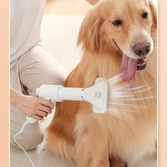 2-in-1 Quiet Pet Hair Dryer And Comb For Dogs And Cats, Hot Air Brush For Grooming And Hair Removal