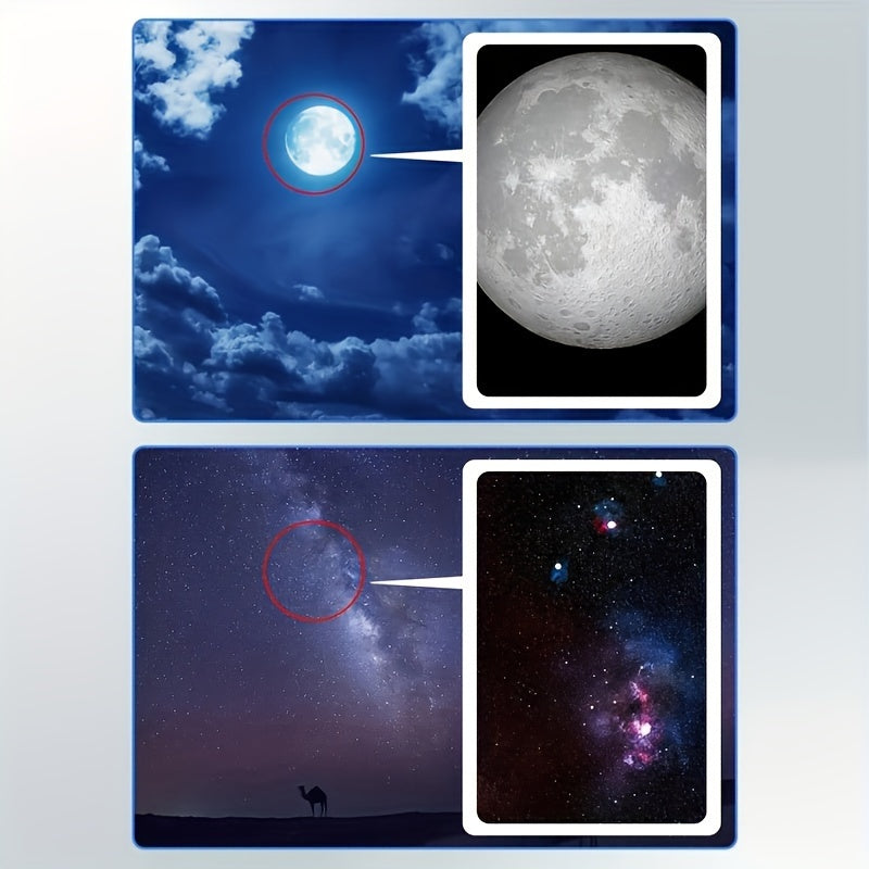 Télescope astronomique 120X pour l'observation des étoiles Moongazing, longueur focale de 400mm calibre objectif de 70mm, imagerie de HD pour l'observation extérieure de voyage de camping d'amoureux d'astronomie