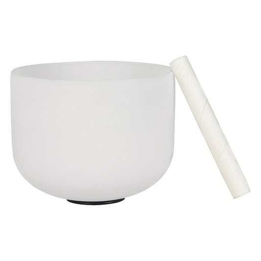 10-inch Crystal Music Bowl With White Rubber Gasket - Colorful Parchment Stick Deployment