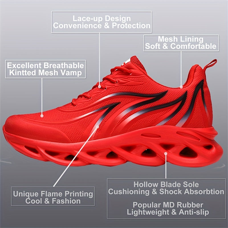 Sneakers à lame à lacets pour hommes-Chaussures de sport-Léger et respirant-Running Basketball Workout Gym