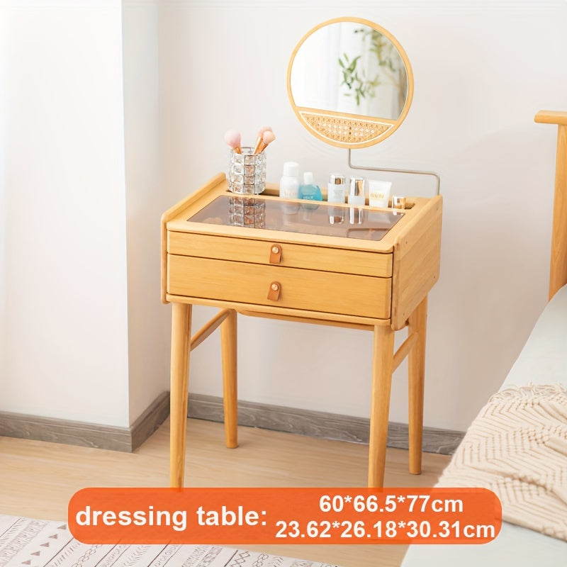 1pc Sea Shipping Multi-layer Dressing Table, Small Mini Rental House Free Installation Dressing Table, Japanese-style Room Makeup Table