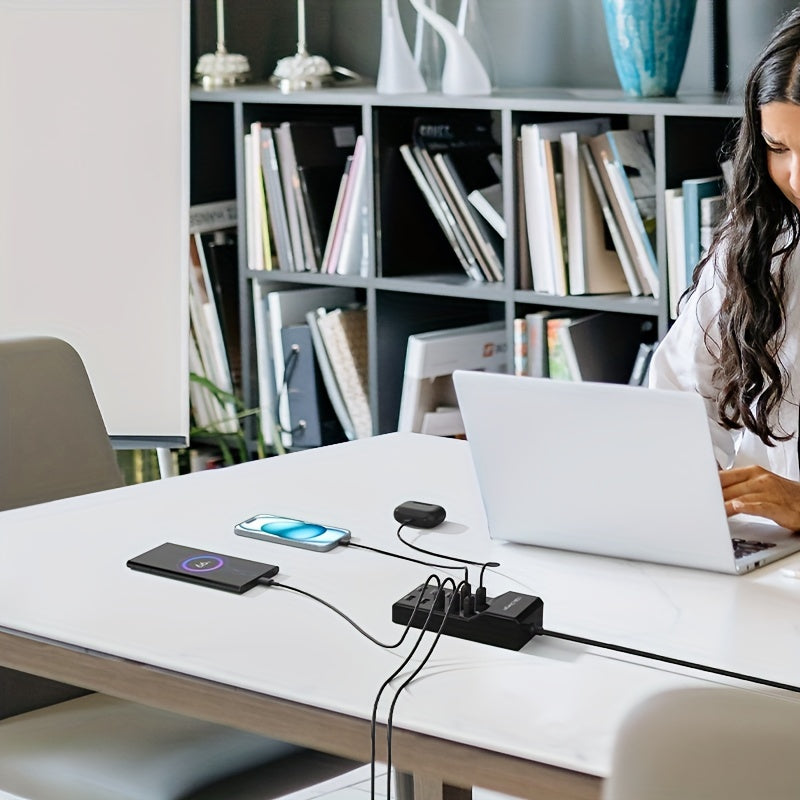 10-Port USB Wall Charger: Charging Block Multiple Devices Simultaneously With Universal Adapter!