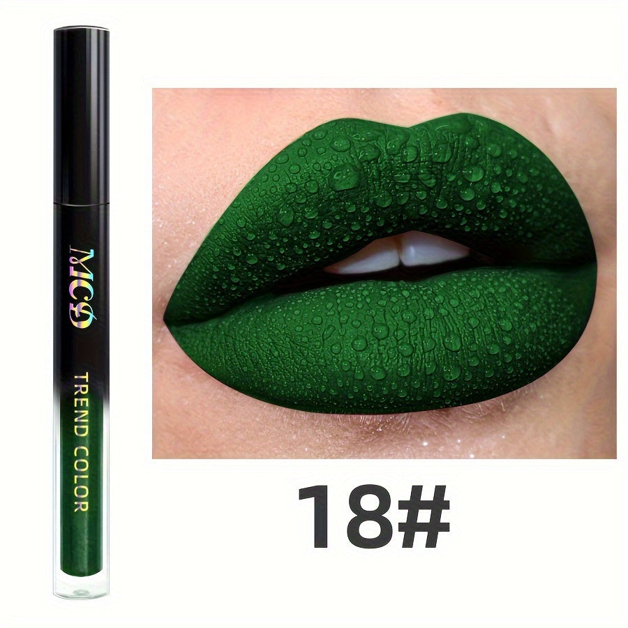 Non-Stick Long Lasting Lip Glaze Non Stick Cup Dark Color Waterproof Non Smudge Color Rendering Lip Mud