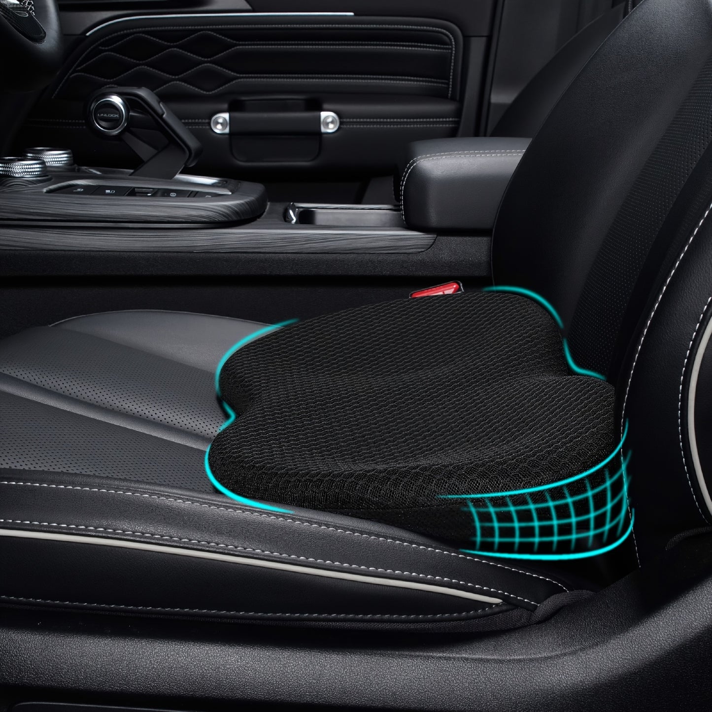 Memory Foam Car Seat Cushion: Soft And Comfortable, Improves Posture - Ideal For Drivers, Office Chairs, Wheelchairs