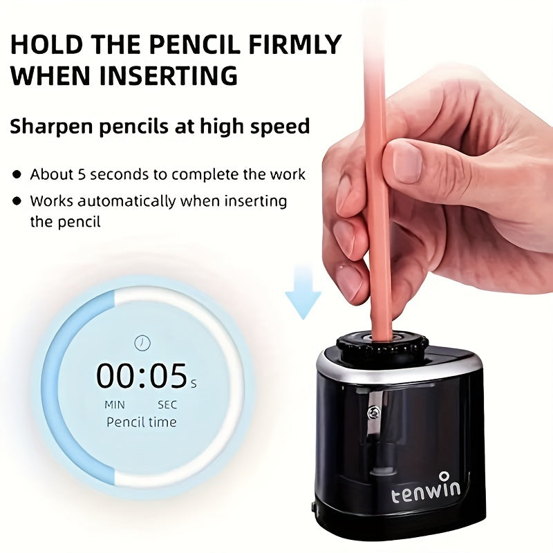 1pc Electric Pencil Sharpener Desktop Automatic  Office Stationery