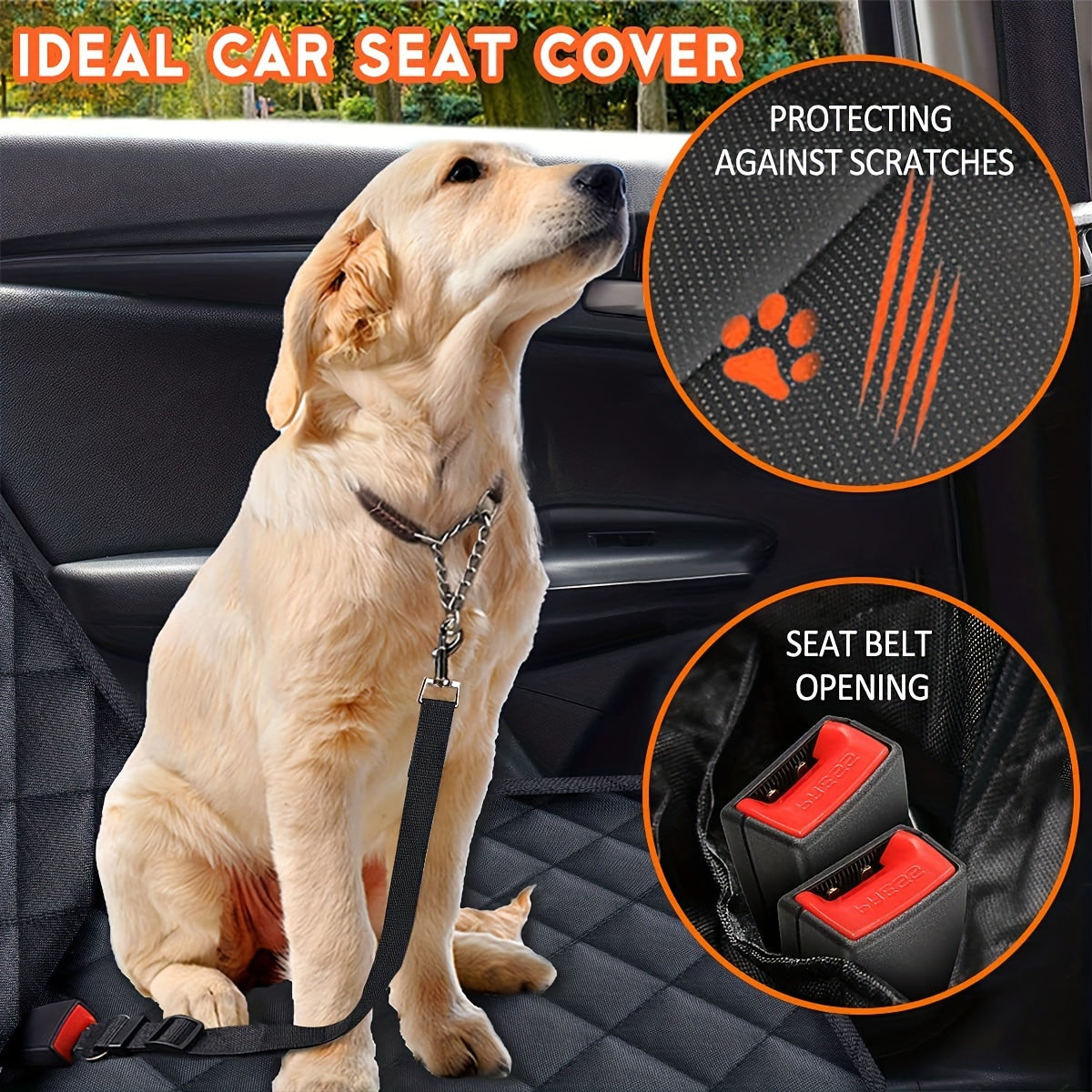 Car Pet Mat Black Rear Seat Car Mat Pet Seat Oxford Cloth Waterproof Dog Mat Dog Car Protector