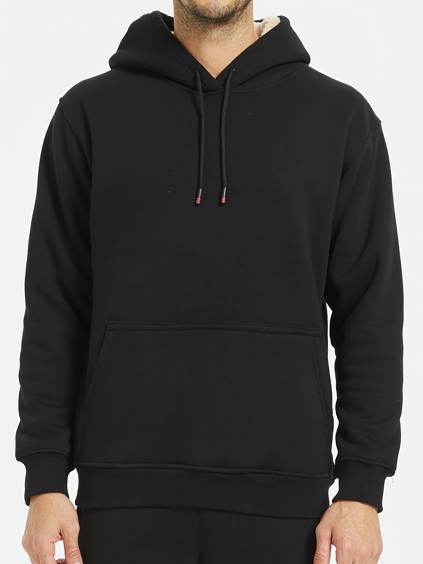 Men's Casual Stylish Solid Hooded Sweatshirt, Long Sleeve Tees For Spring\u002Fautumn, Men's Clothing, Plus Size