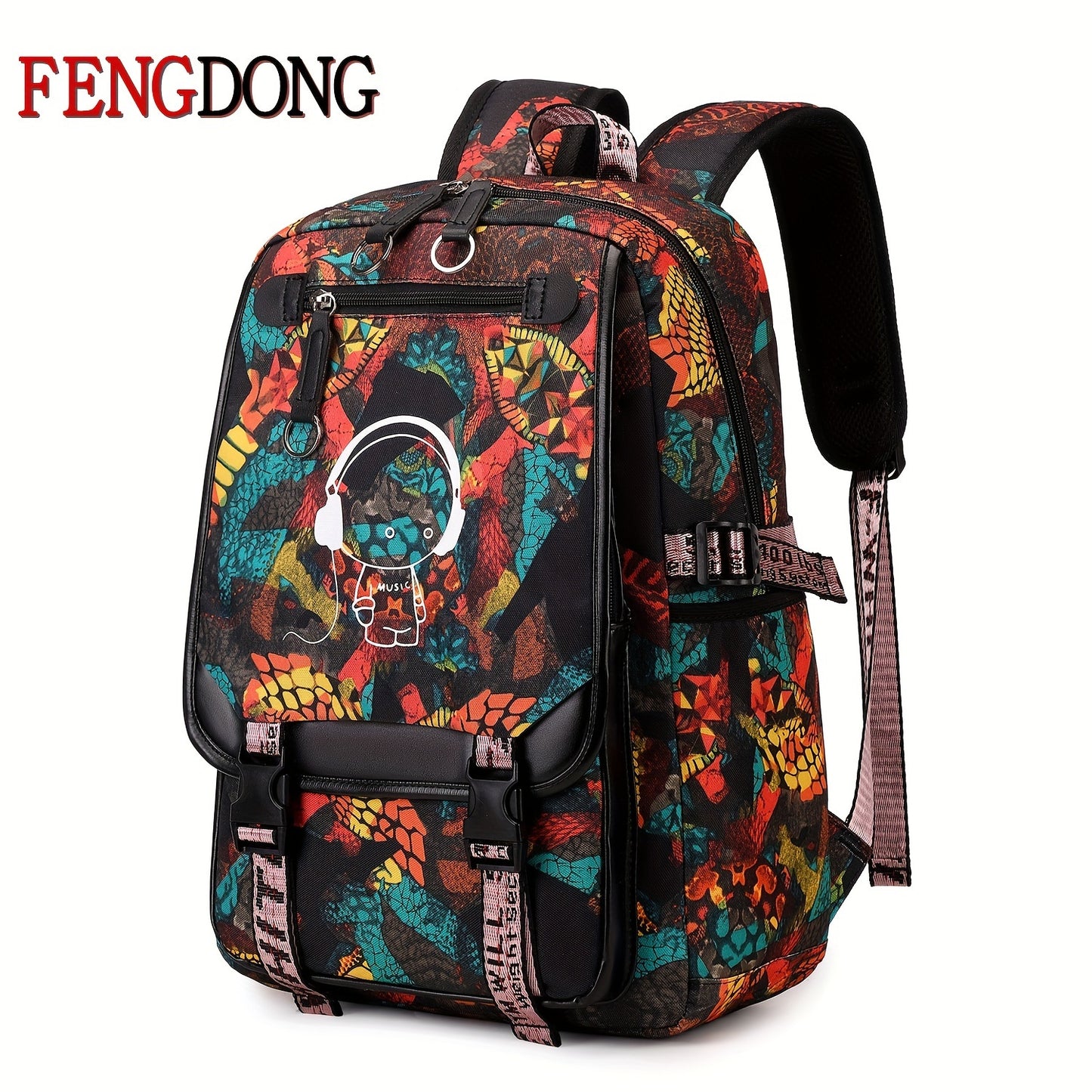 1pc Fashion Casual School Bag, Trendy Travel Backpack