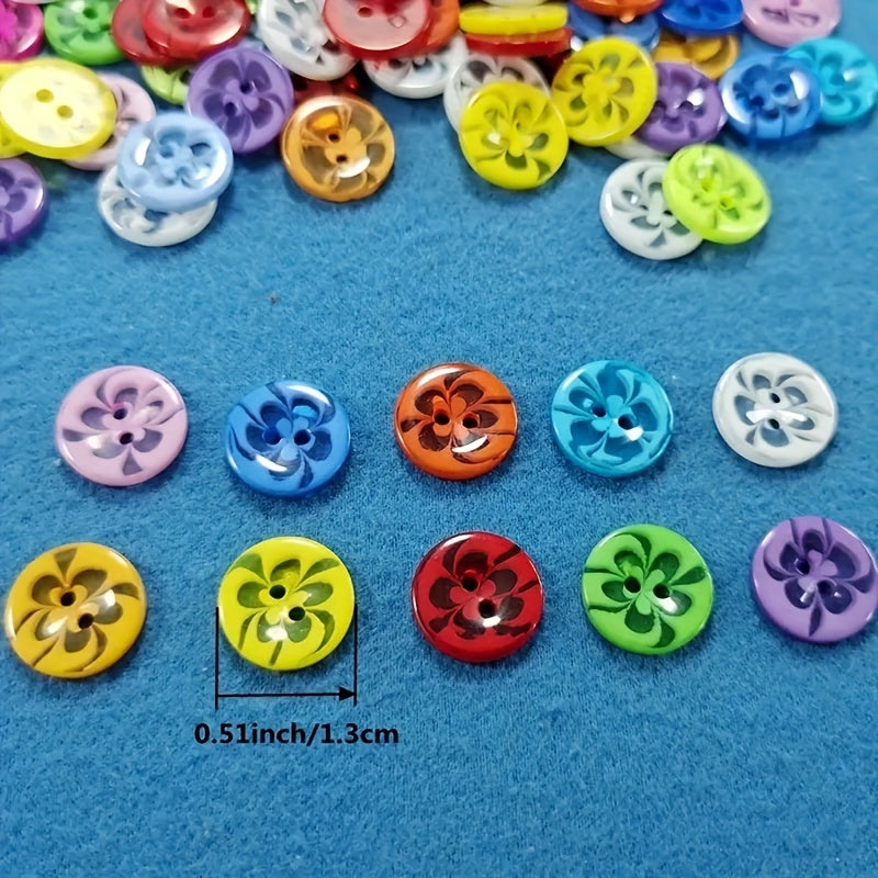 50pcs, Mixed Color 0.51inch Resin Buttons For Children's Clothing Sewing Supplies DIY Handmade Materials, Sewing Crafts DIY Handmade Supplies, Plastic Sewing Buttons, Clothing Sewing & Knitting Supplies, Clothing Sewing Supplies