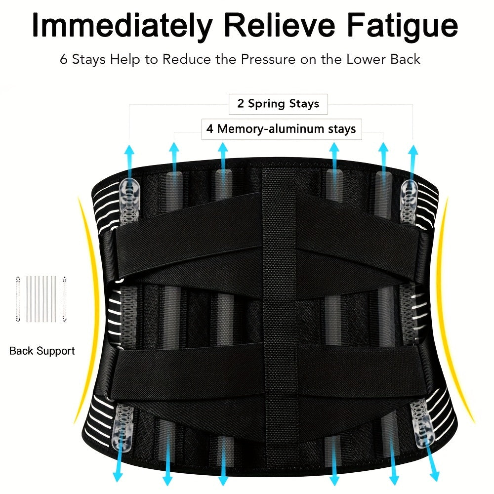 Back Brace For Lower Back Support, Lumbar Support Belt For Women & Men, Breathable Lower Back Brace With Lumbar Pad