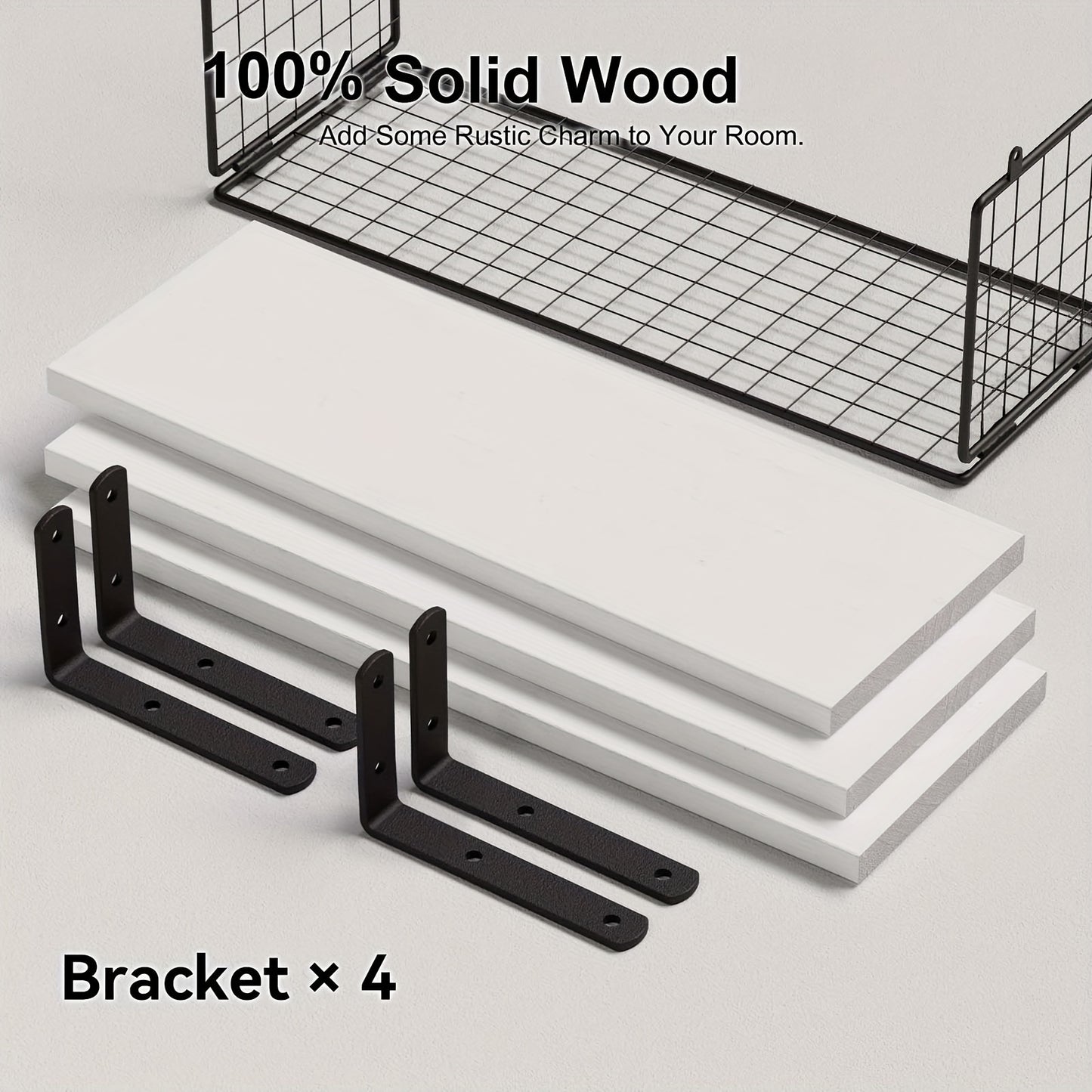 Étagères de salle de bain sur la toilette, étagères flottantes blanches de salle de bain fixées au mur avec le panier de fil, étagère flottante en bois pour la décoration murale, étagères de décoration murale de salle de bain, étagères murales suspendues 