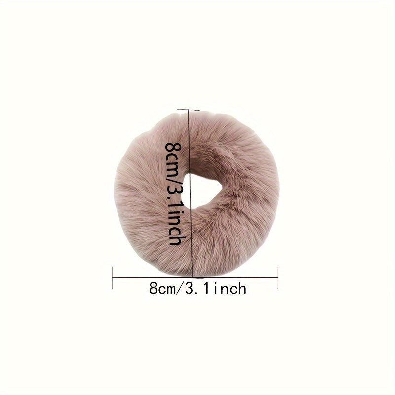 16 Pcs Fuzzy Hair Scrunchies Soft Knit Hair Elastic Band For Women Party Daily Hair Accessories Cute Autumn Winter Hair Styling Decoration For Women Girls