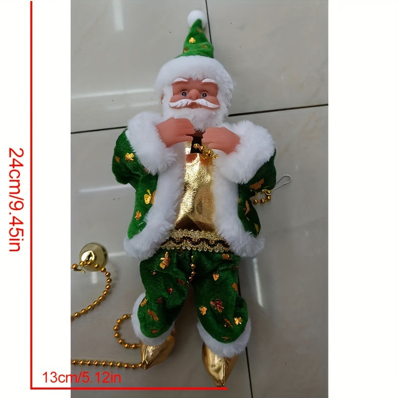 Electric Christmas Ball Climbing And Rope Climbing Elderly Man