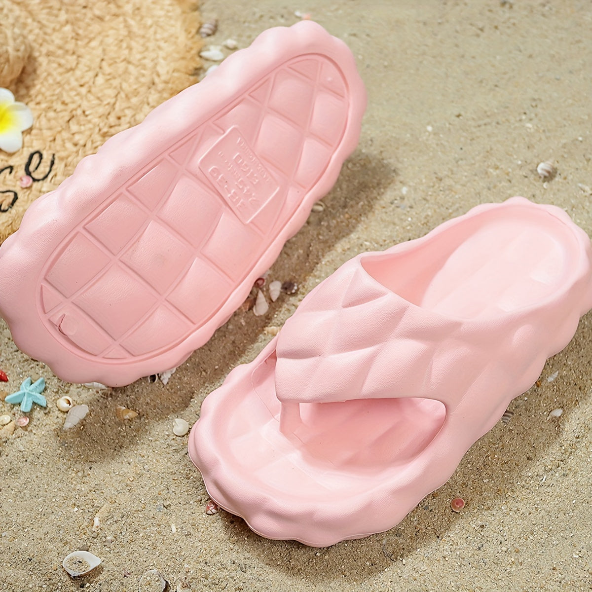 Chanclas del color sólido de las mujeres, único resbalón suave ligero en las diapositivas ocasionales de EVA, diapositivas de la playa de las vacaciones