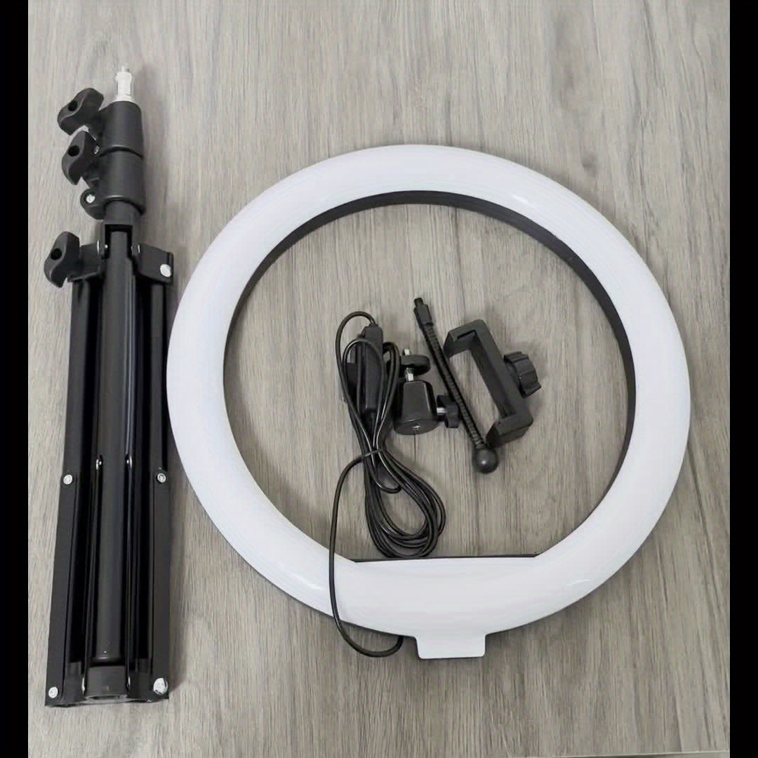 Ringlight Ringlight de 13 polegadas para selfie com suporte para tripé e suporte flexível para telefone, presente com suporte de luz LED regulável para aniversário, festa, dia do presidente, menino e namoradas