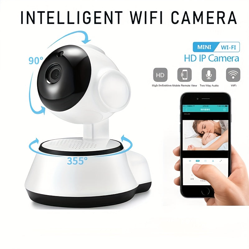 Câmera WiFi inteligente com gravação de áudio, câmera com monitor para animais de estimação, áudio bidirecional, câmera inteligente com sensor de movimento e visualização de telefone inteligente para segurança doméstica de animais de estimação