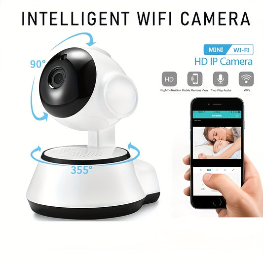 Caméra WiFi intelligente avec enregistrement audio, caméra de surveillance pour animaux de compagnie Vidéo Audio bidirectionnel, caméra intelligente avec capteur de mouvement et visualisation de téléphone intelligent pour la sécurité des animaux de compag