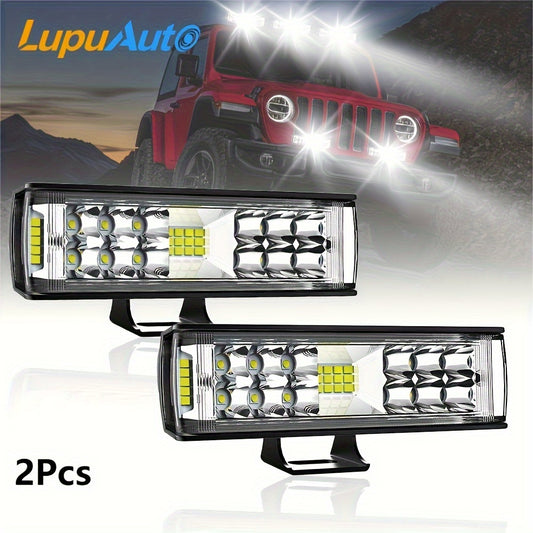 2pcs 60W 24000LM LED Work Light Bar, Led Fog Light 6 Inch Off Road Light Waterproof Die-Casting Aluminum Alloy Shell For Jeep Boat UTV Truck ATV